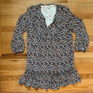 J. Crew Factory XS Fiery Sunset Floral Dress